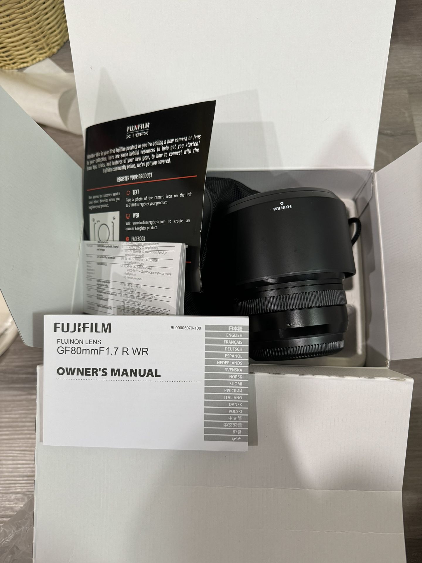 FUJIFILM GF 80mm f/1.7 R WR Lens 