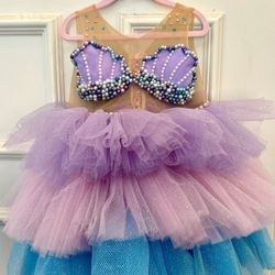 Purple and Blue Mermaid Kids Costume 3T