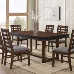 Amarillo Pub Dining Table Set With Chairs And Bench - Delivery And Financing Available 