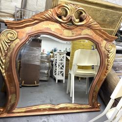 Gold Antique mirror Dresser For Bedroom