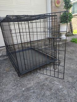 used Double-Foor Folding Wire Dog Crate,