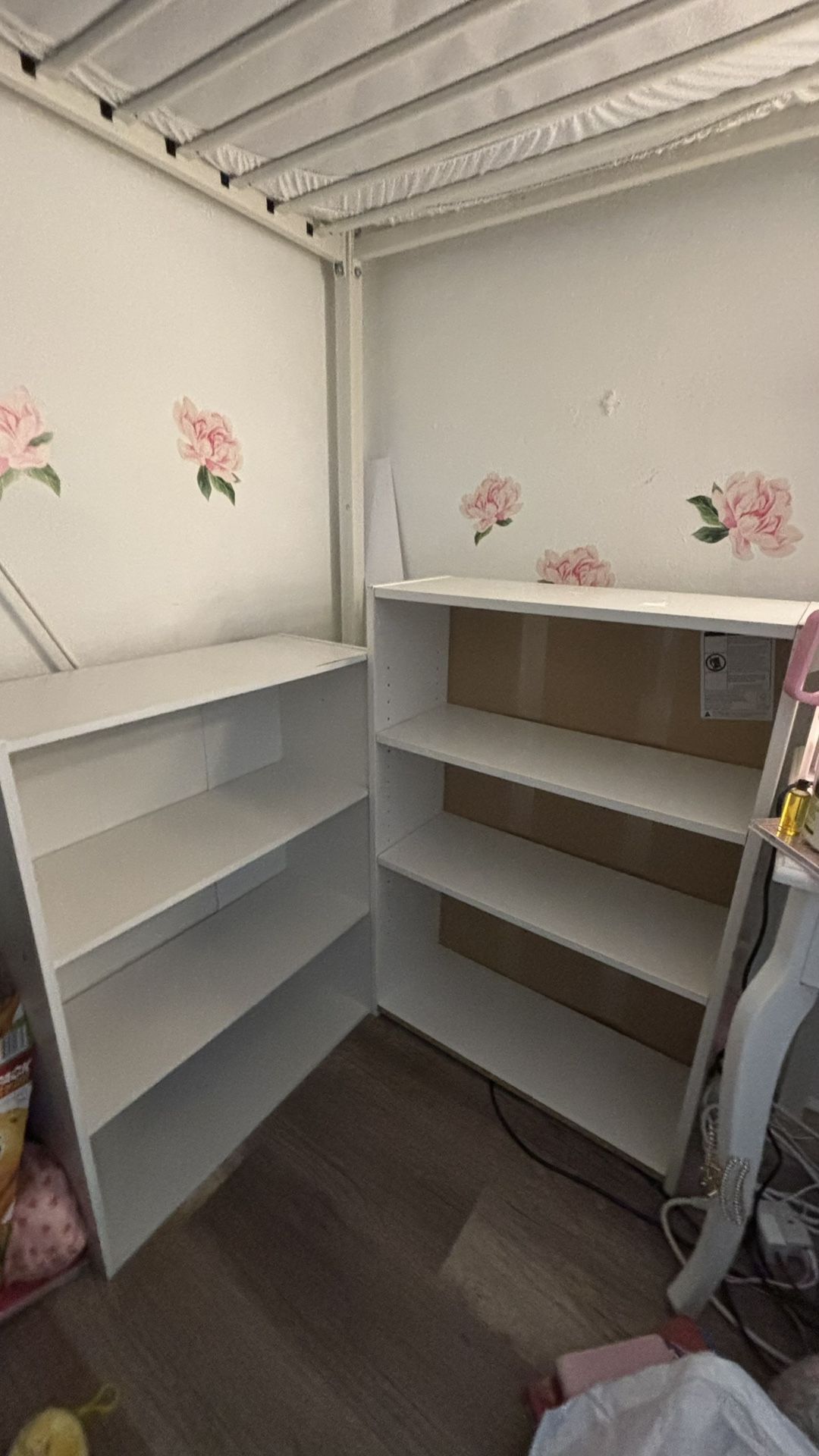 White bookshelf
