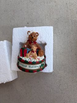 Vintage Teddy Bear Music Box 1996 San Francisco Music Box Mother Child New