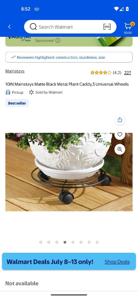 Black Plant Stand / Soporte de planta