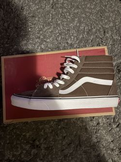 brown vans sk8-hi (men’s 11)