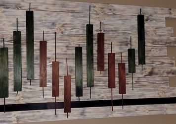 "Japanese candlesticks" (wall decor)