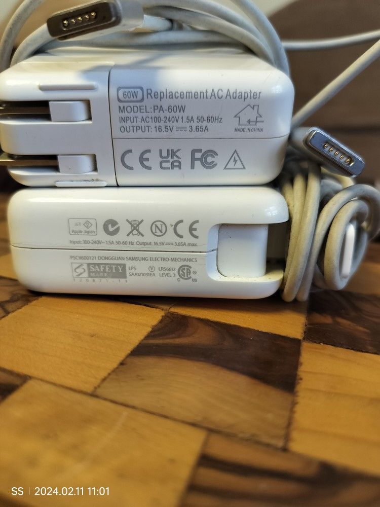Original OEM Mac ChargerAnd A Generic One