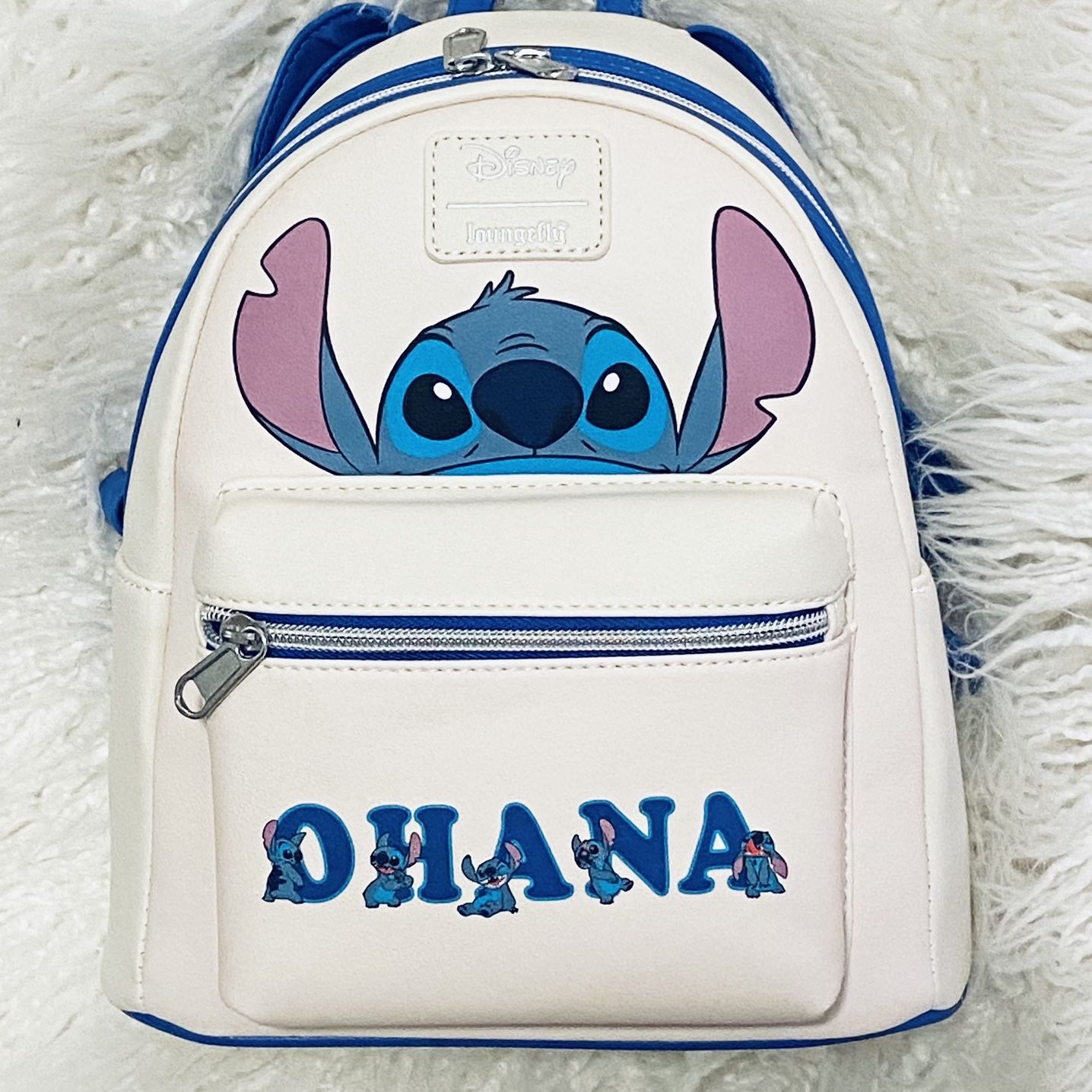 Loungefly Ohana Stitch Mini Backpack Loungefly Stitch Small Backpack Lilo Stitch Plush Stitch  main image 2
