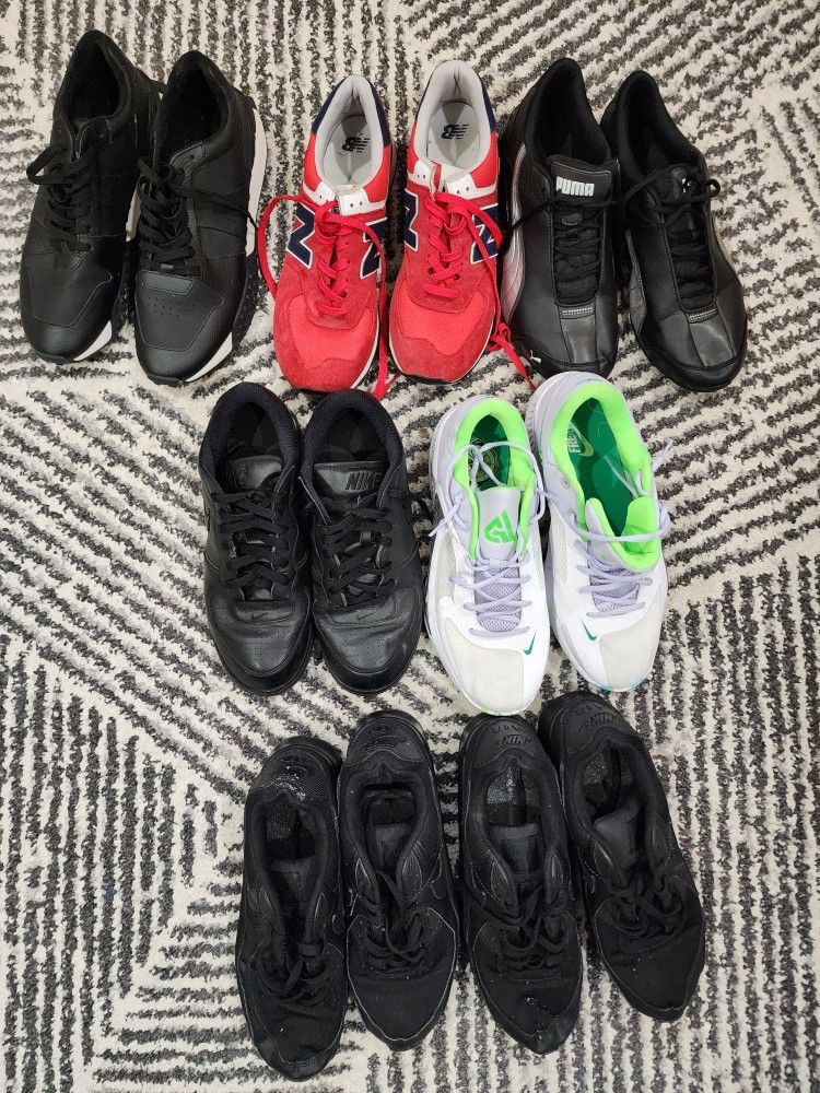 men's shoes Nike,Lacosta,NB,Puma Size 13, 12