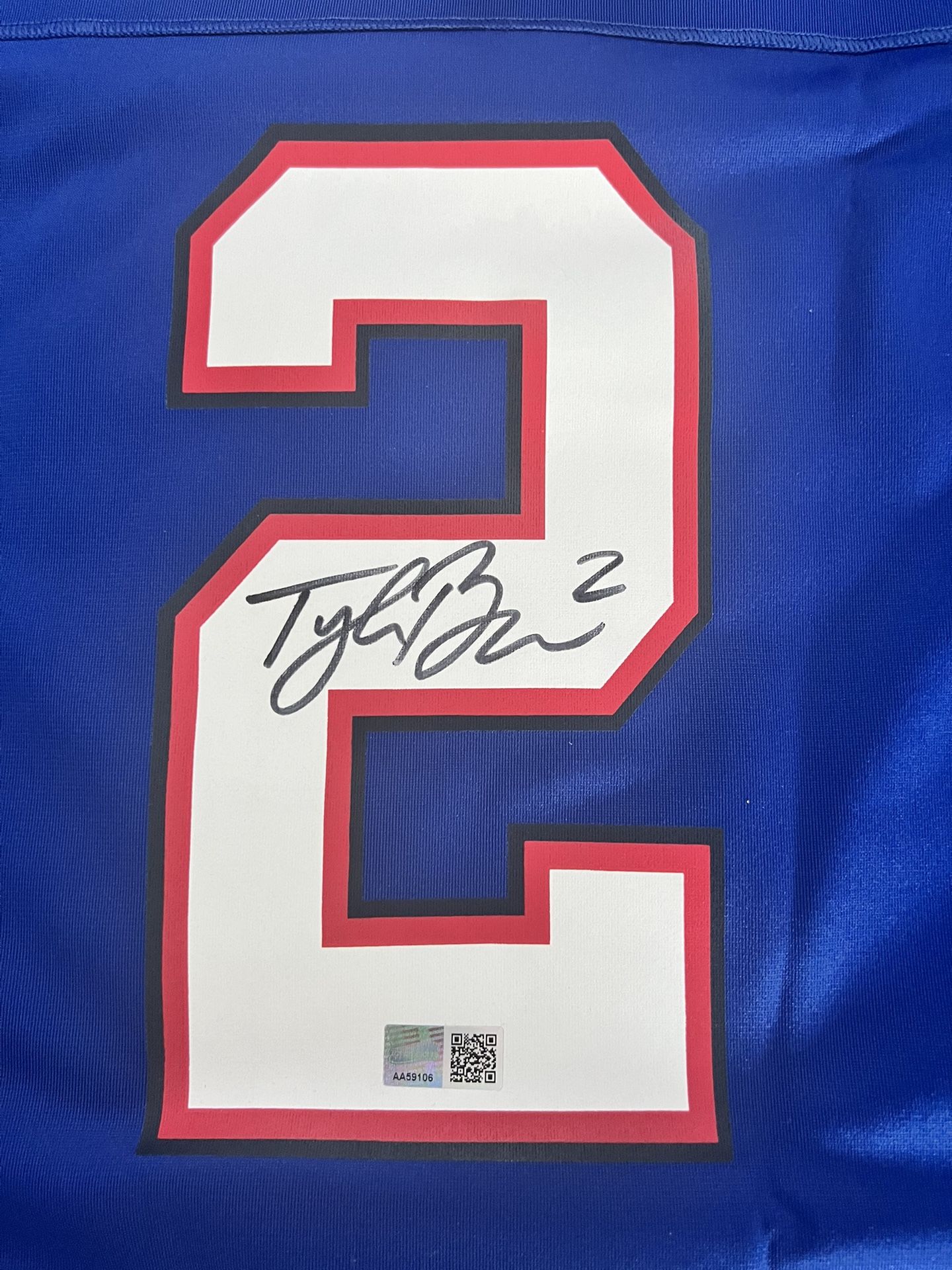 Tyler Bass Signed "On Field" Jersey XXL