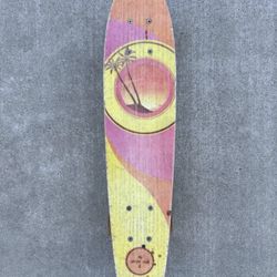Vintage 1970s Hawaiian Sunset Sport Fun Skateboard