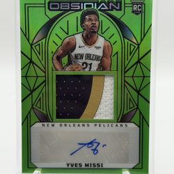 2024-2025 Obsidian Yves Missi Neon Green 3 Color RPA Numbered /25