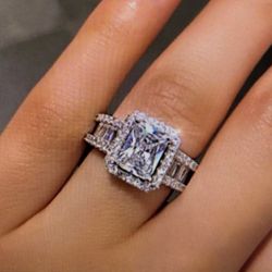 New White Sapphire Ring 