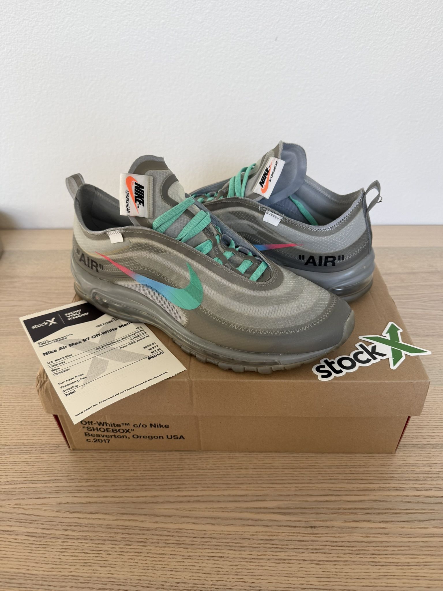 Off-White Nike Air Max 97 Menta (Size 10.5)