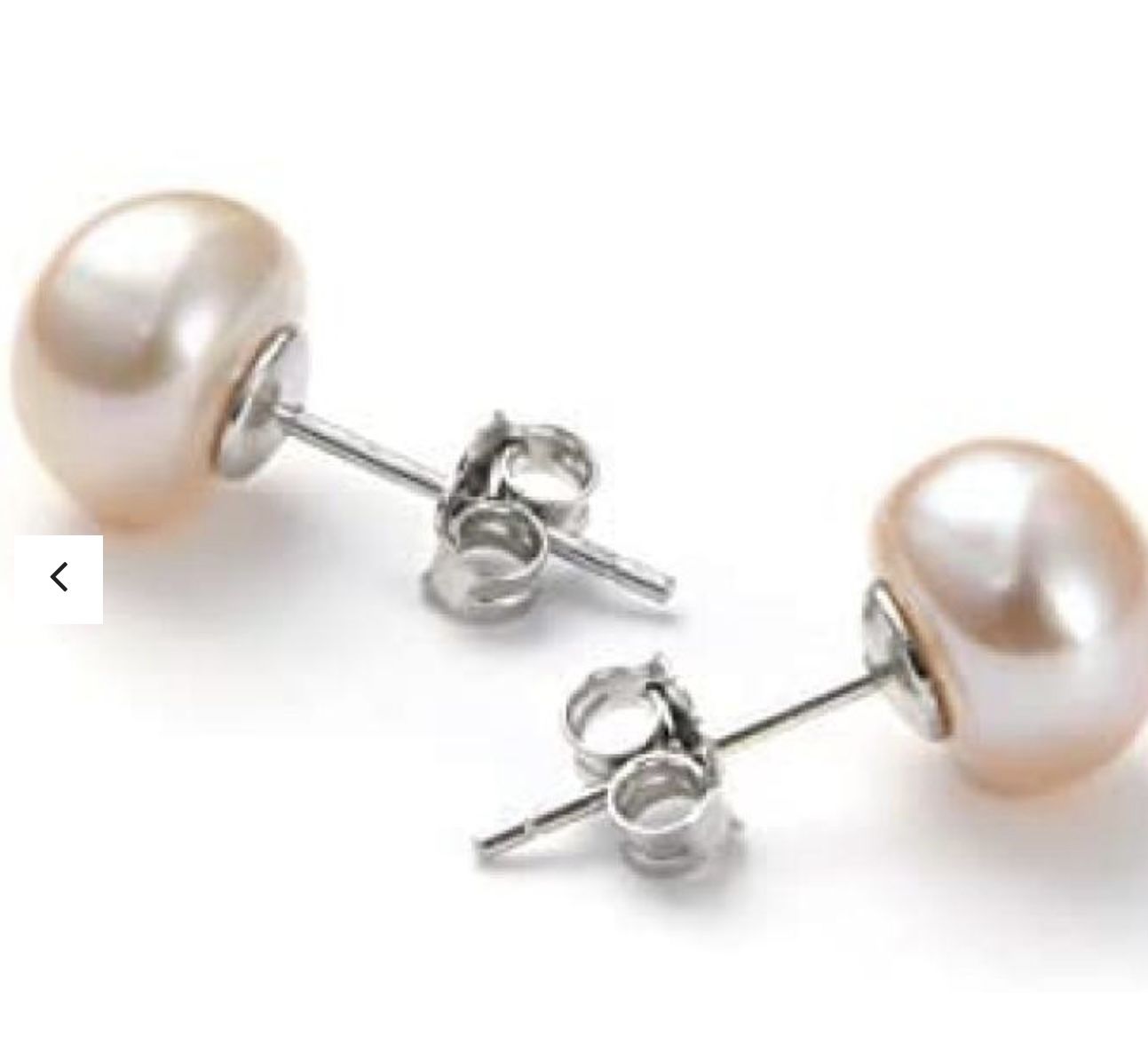 BYCHOOSING Pearl Earrings Studs Flat For Women Girls BRAND NEW