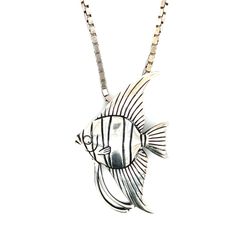 James Avery 925 Angel Fish Brooch/Pendant On 925 Chain