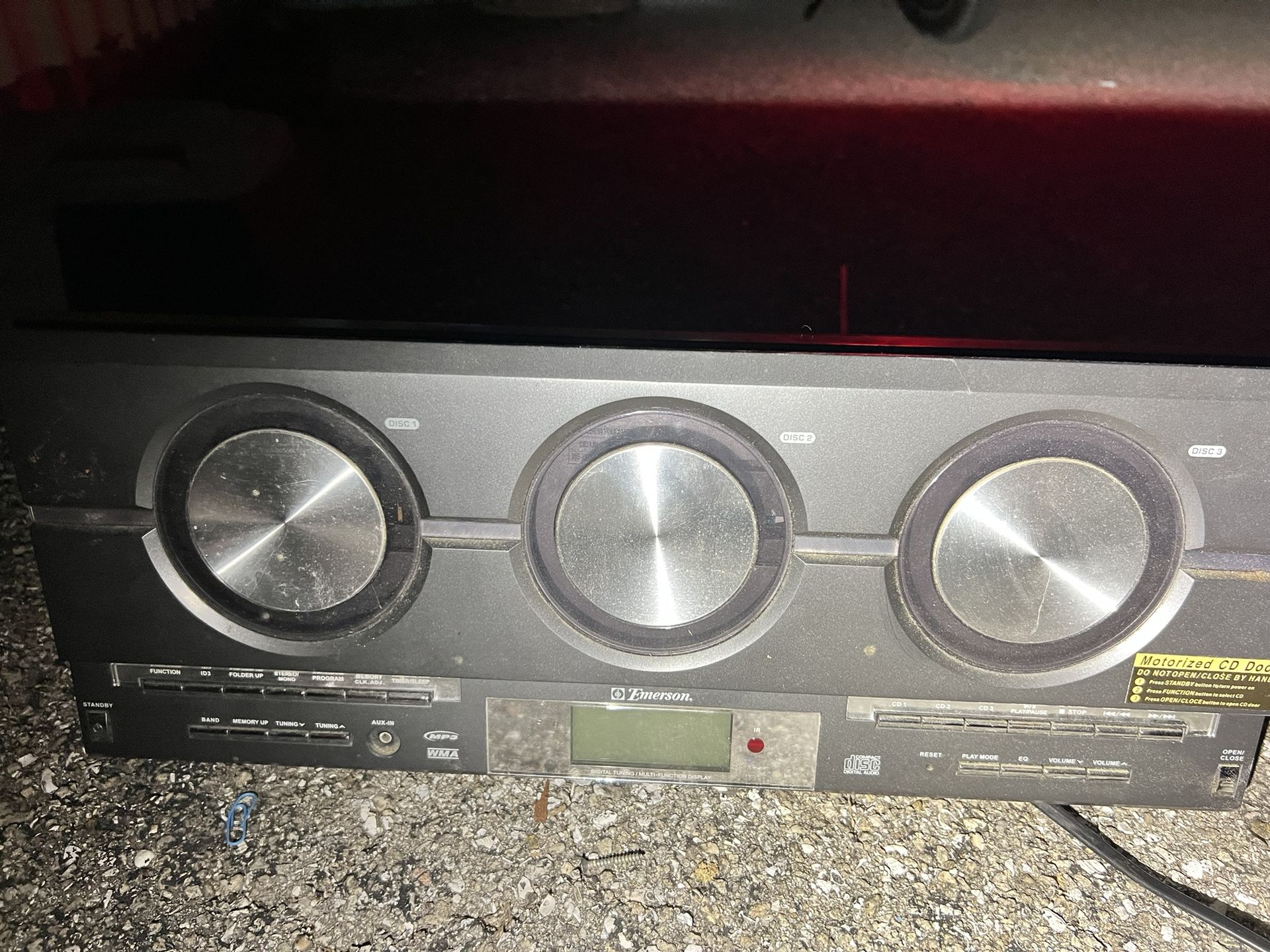 Emerson 3‑Disc CD Changer/System
