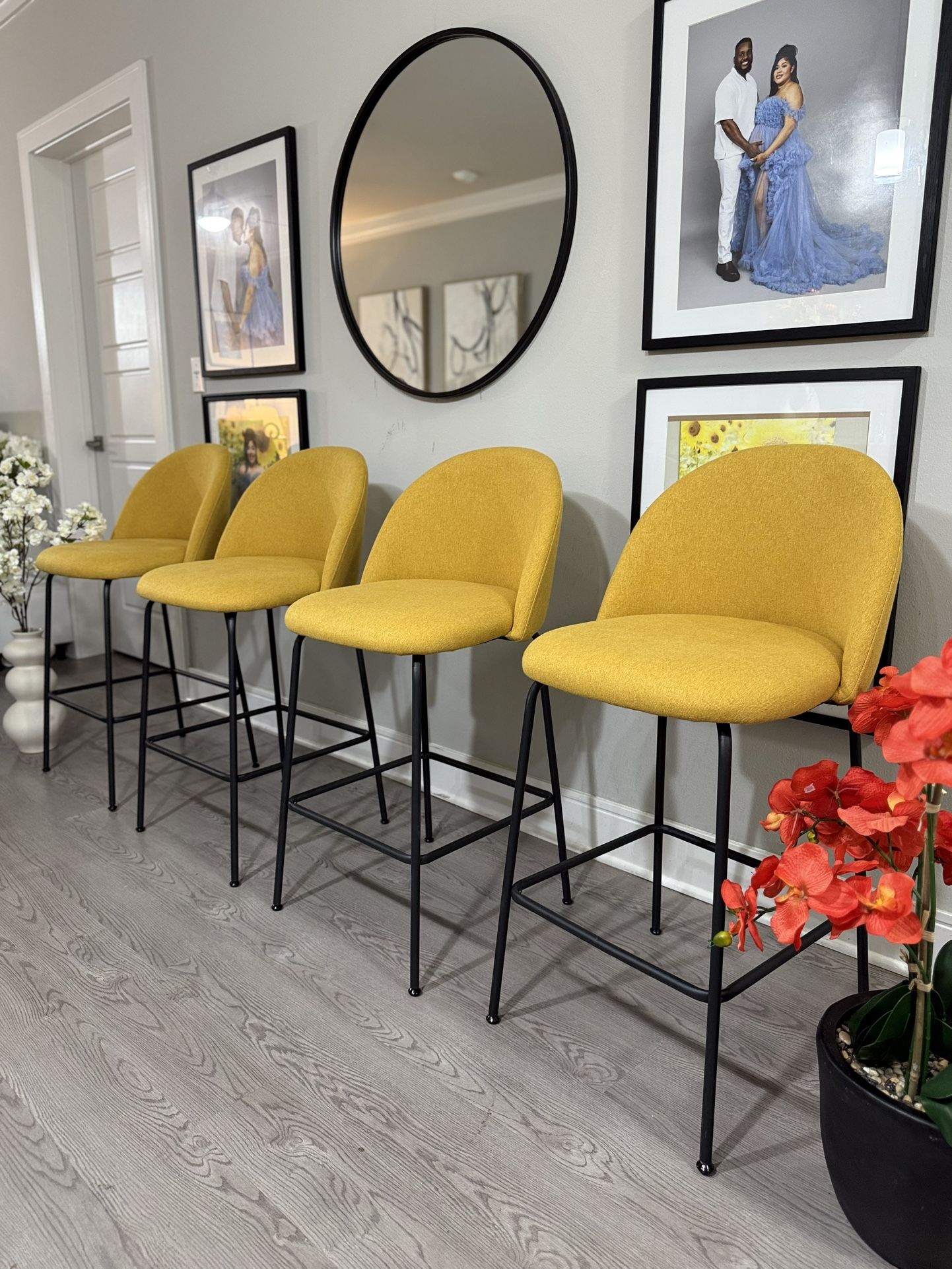 Gorgeous Yellow Bar Stools