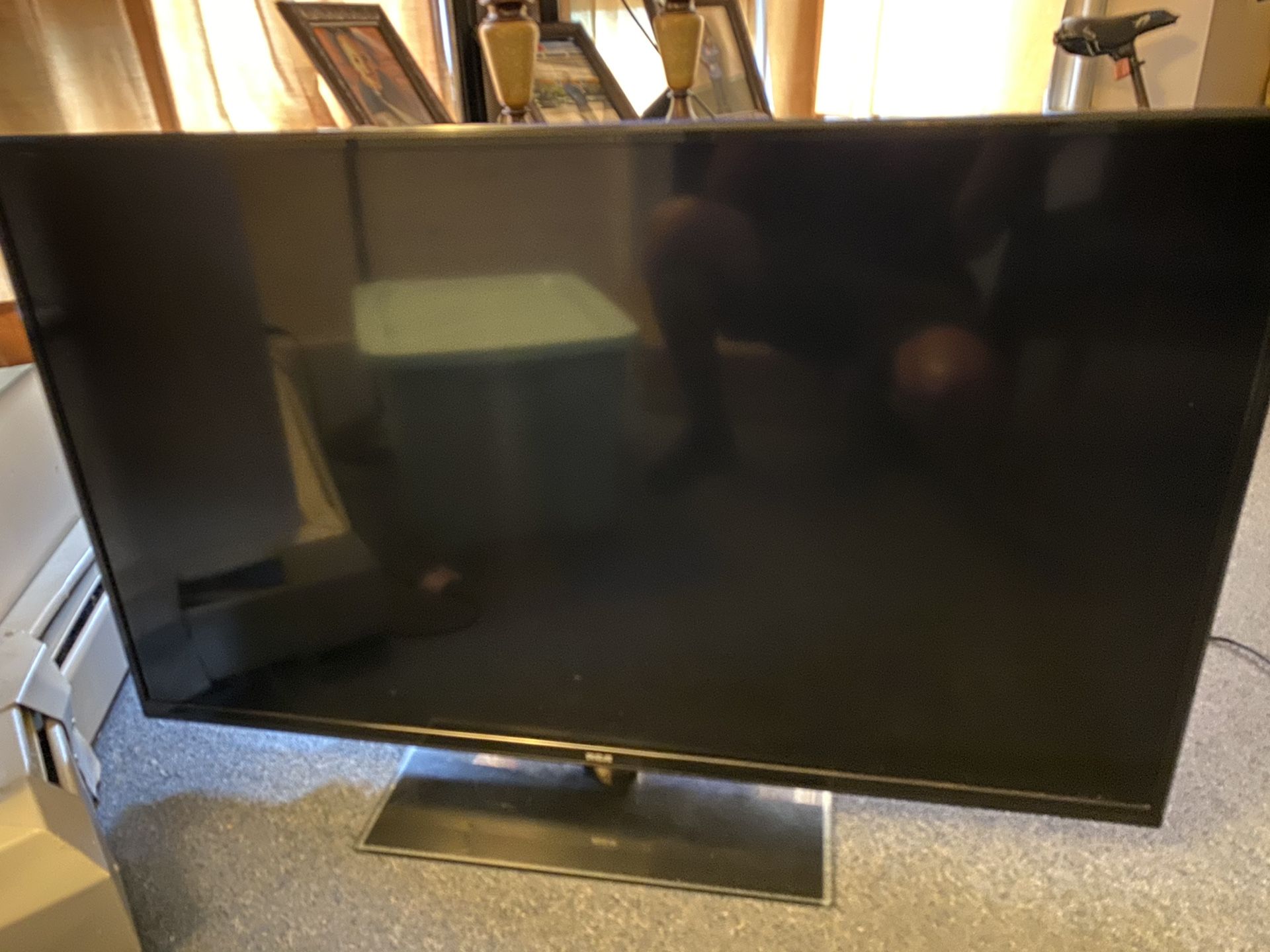 RCA 50” inch Lcd Tv (Black Screen) For Parts