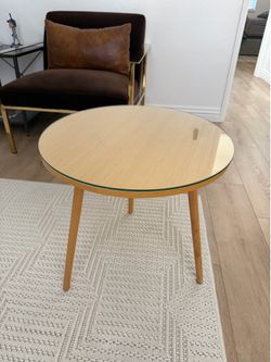 MCM Small Table w/Glass Top