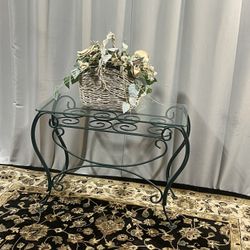 Wrought Iron Stand With Glass Top