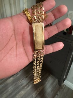 14k Gold ID bracelet, 42.8grams