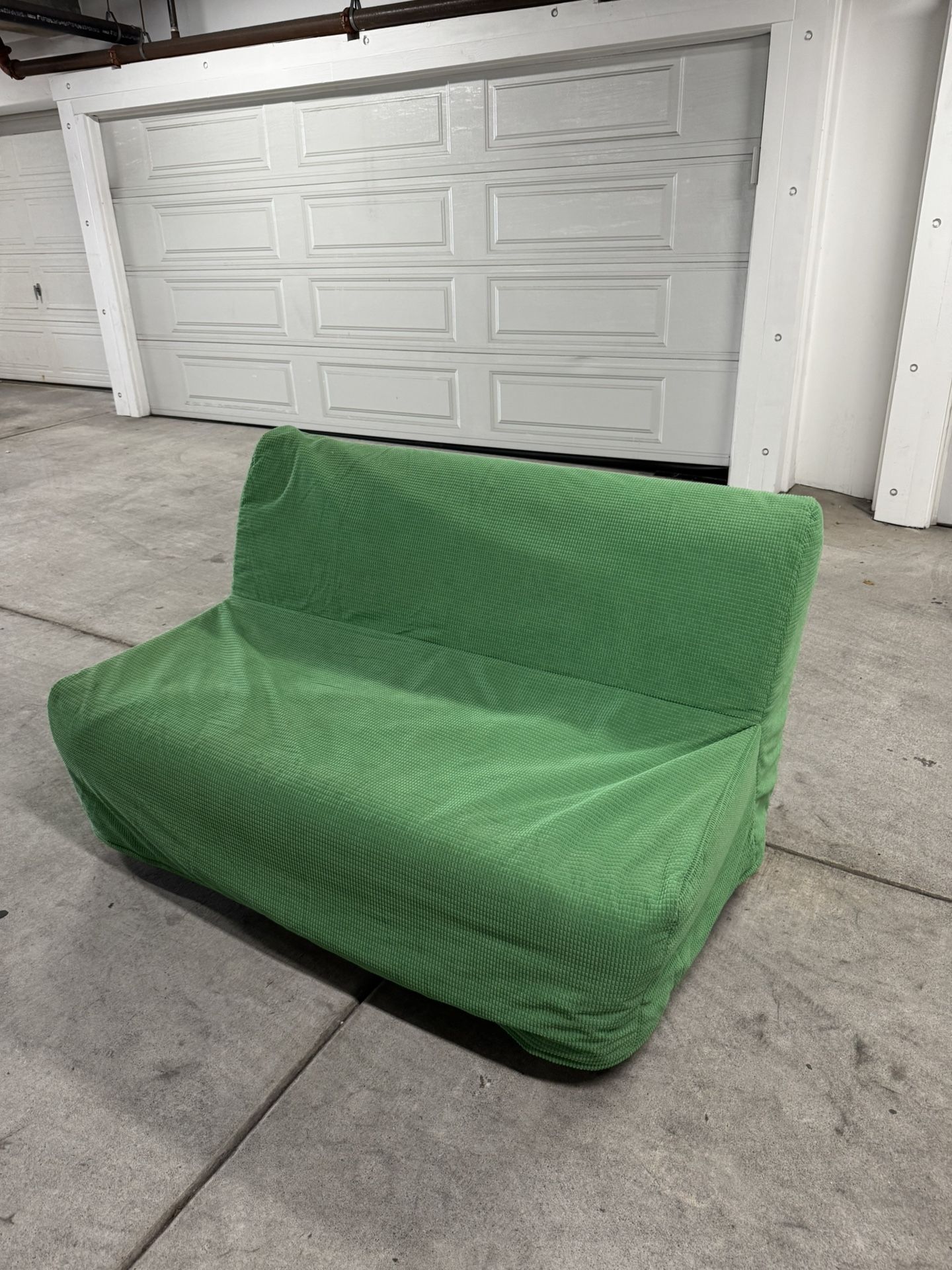 Full Size Futon Couch/bed With Green Cover Included.