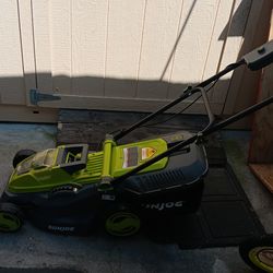 Sun Joe 40v lawnmower with 4.0ah battery and charger
