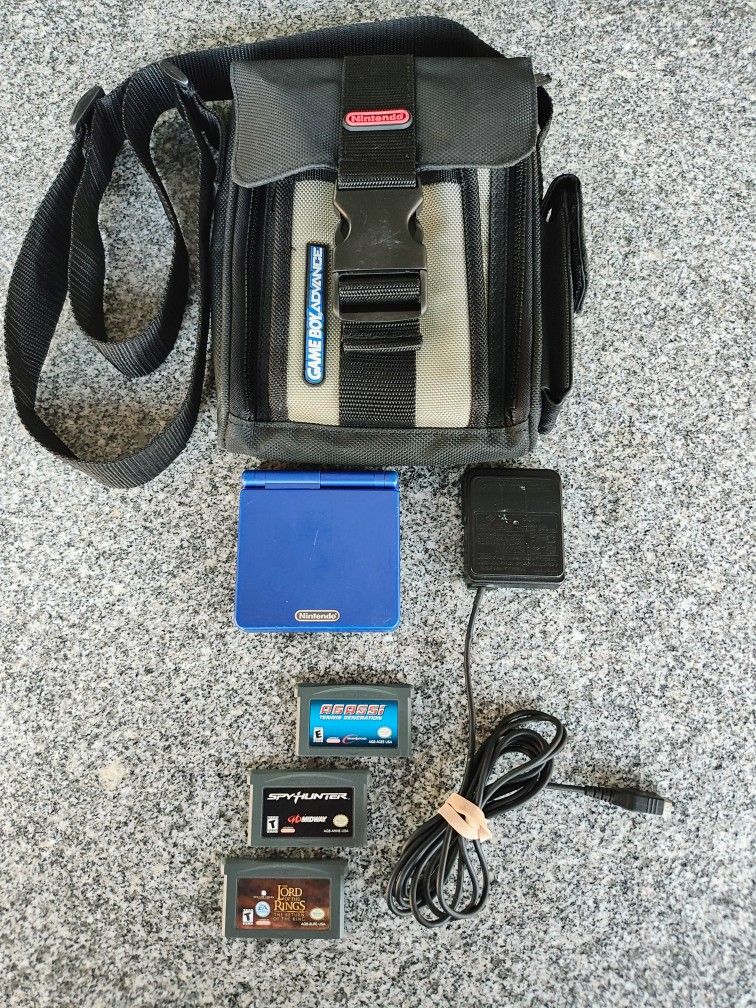Nintendo Game Boy Advance SP Handheld Game Console AGS-001 Cobalt Blue