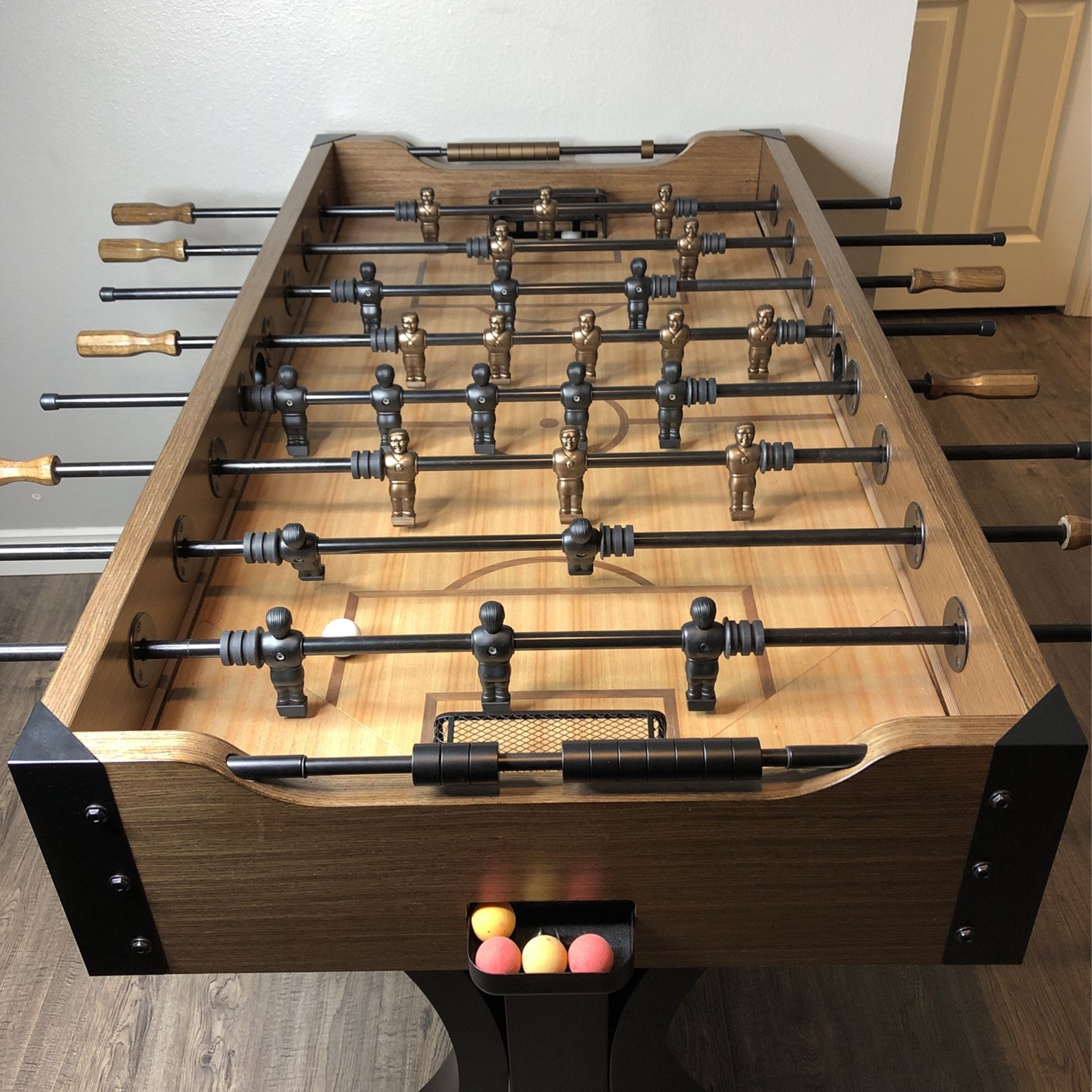 PENDING PICKUP-Costco Wood Foosball Table Good Standard Quality And Easy To Dissemble For Transport