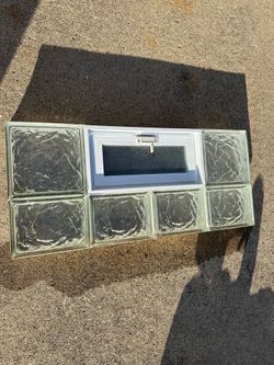 Glass block window with screen