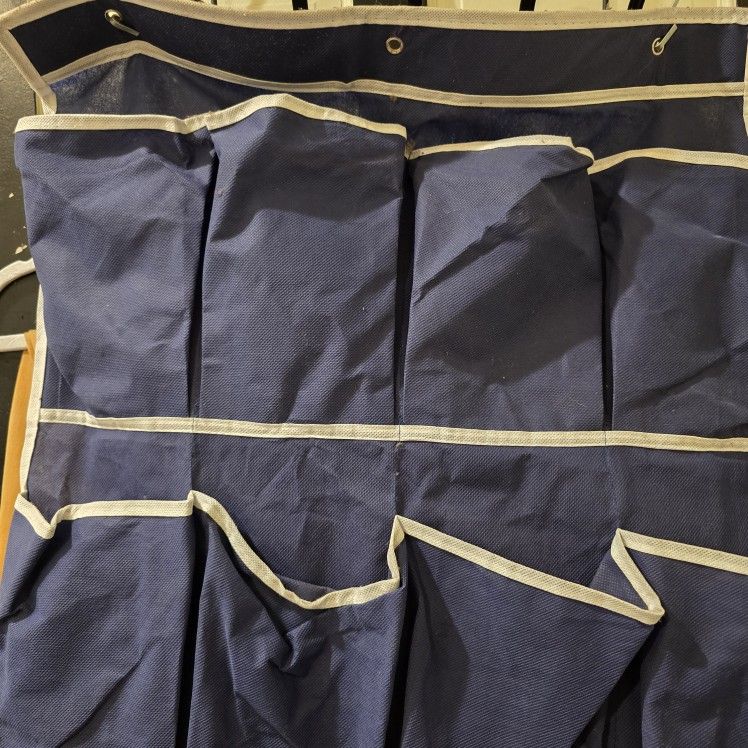 24 Pocket Over The Door Shoe And Compartment Organizer With Hooks