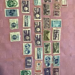 Lot Of Vintage Used 3 Cent & 4 Cent US Stamps