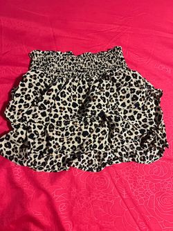 Toddler Leopard Print Ruffle Mini Skirt. Size 4T