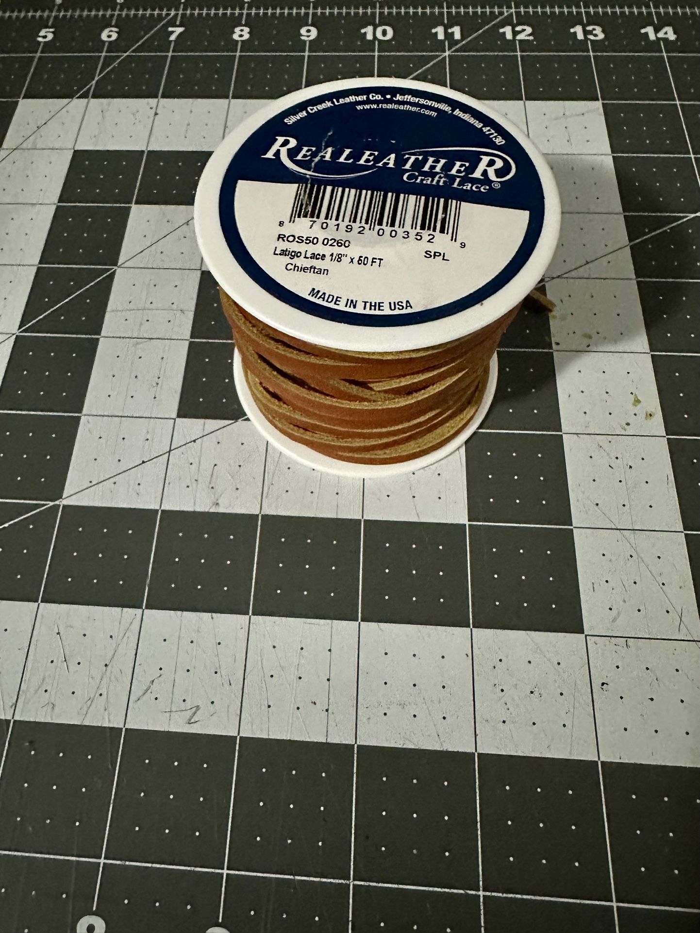 Latigo Lace 1/8” x 60 FT (Chieftan – Only 5 FT Used)