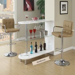 Luxury Home Bar Stand...with your choice of Bar Stools..$299.99 ... please visit (iNeedBed. info) for more details