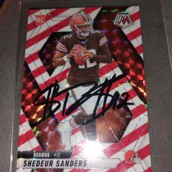 Shedeur Sanders Signed Autograph NFL Rookie Card Cleveland Browns 