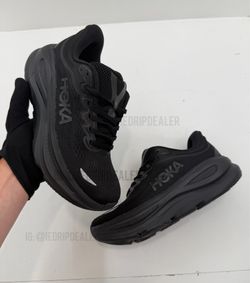 Black Hoka Bondi 9 Running Shoes Comfortable