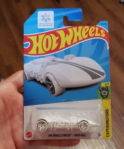 Hot Wheels Hw Braille Racer -twin Mill White 85 1st Ever Car Of The Blind