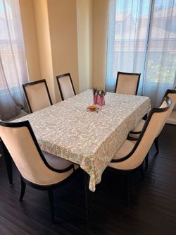 Dining table and chairs