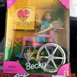 90s Barbie share a smile becky doll