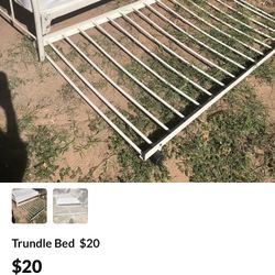 Tween 2Trundle Steel Bed Frame  $20