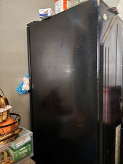 Not working black French double door refrigerator