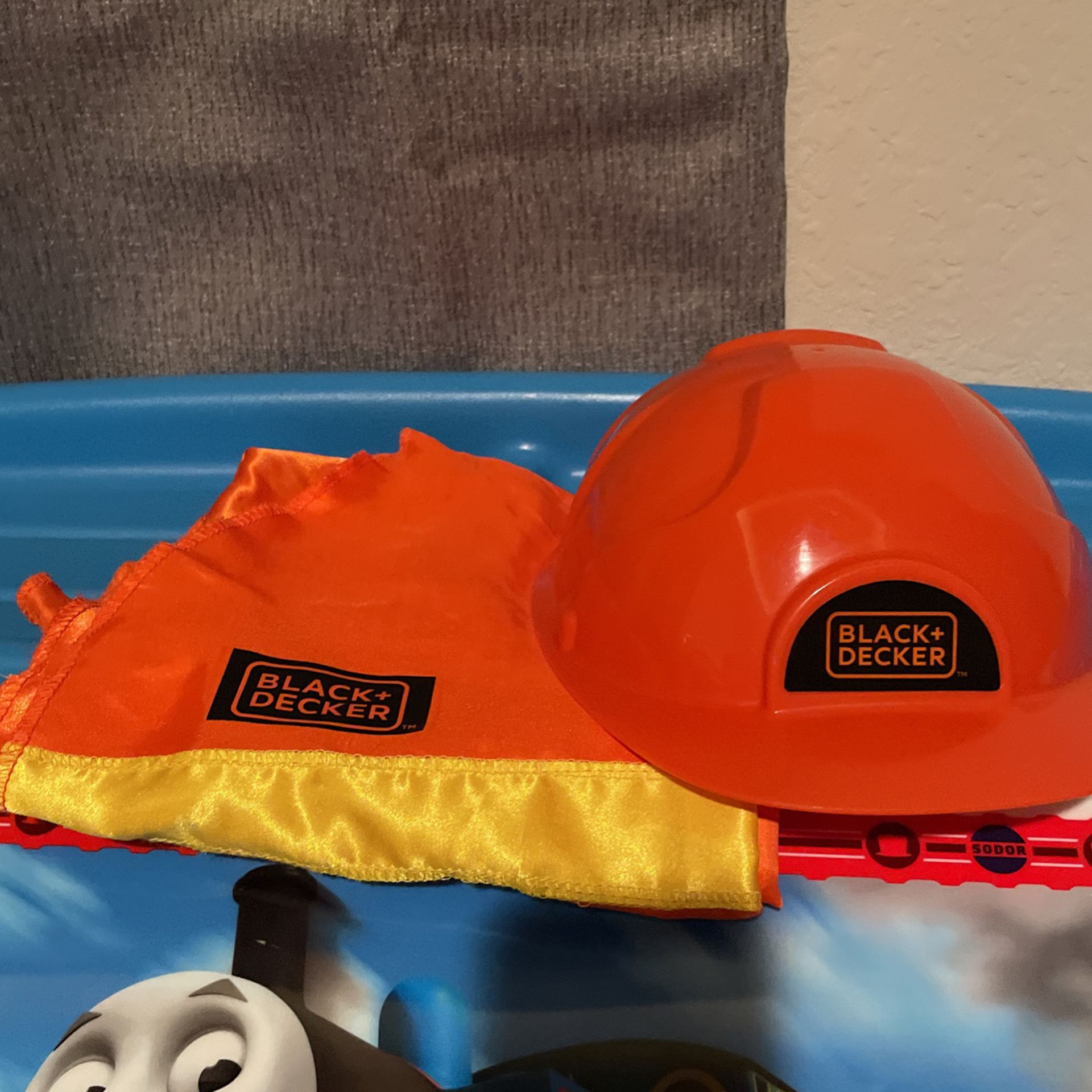 Black And Decker Hat And Vest  And Tools