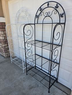 Metal shelves