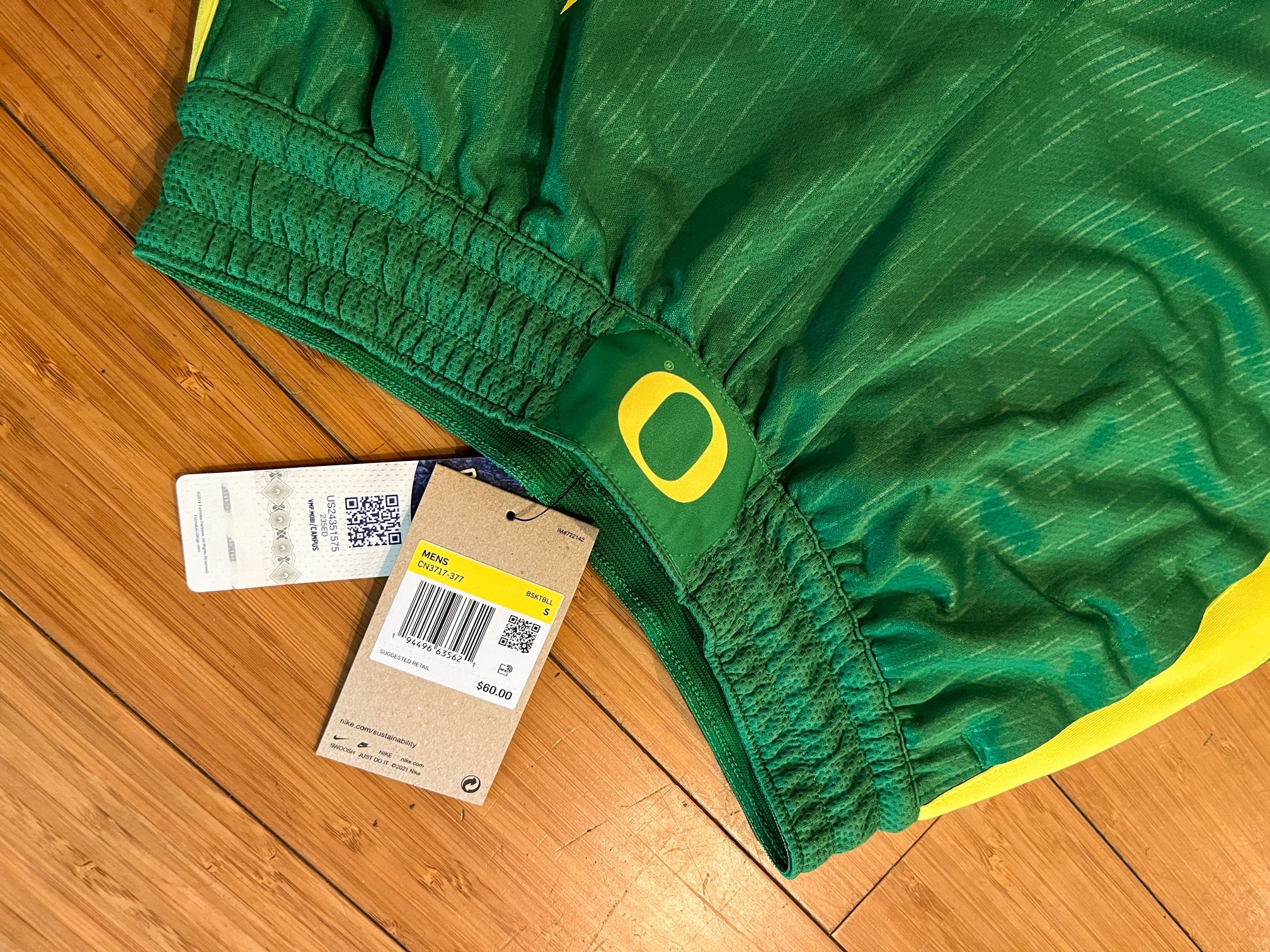 Oregon Ducks Nike Green Replica Team Basketball Shorts