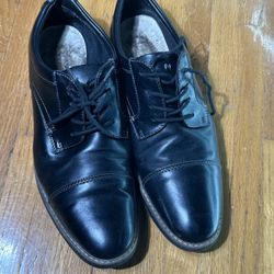 Nunn Bush Men’s 8.5M Black Leather Cap Toe Oxford Dress Shoes Lace Up