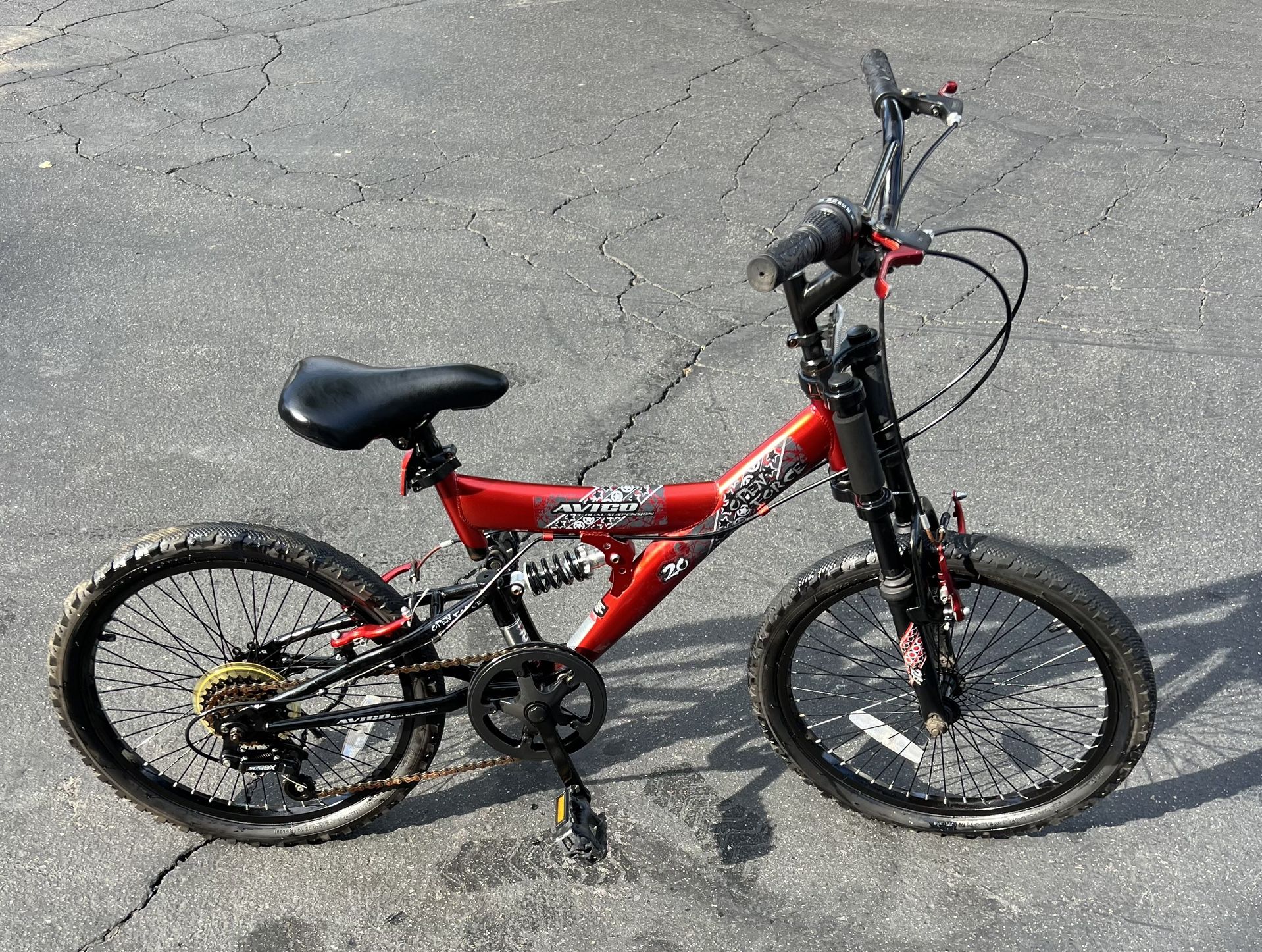 Avigo Duel Suspension Burgundy 20 Inch Mountain Bike