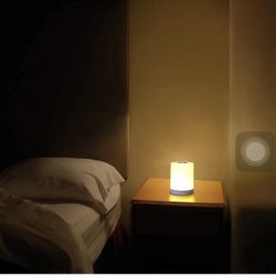 Night Light, LED Table Lamp with Touch Control - Warm White Light & Color Changing RGB, Portable Rechargeable Lamp for Bedrooms Living Room
