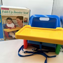 Safety 1st Fold-Up Booster Seat Space-saver w/Tray On-the-Go Vintage 1999
